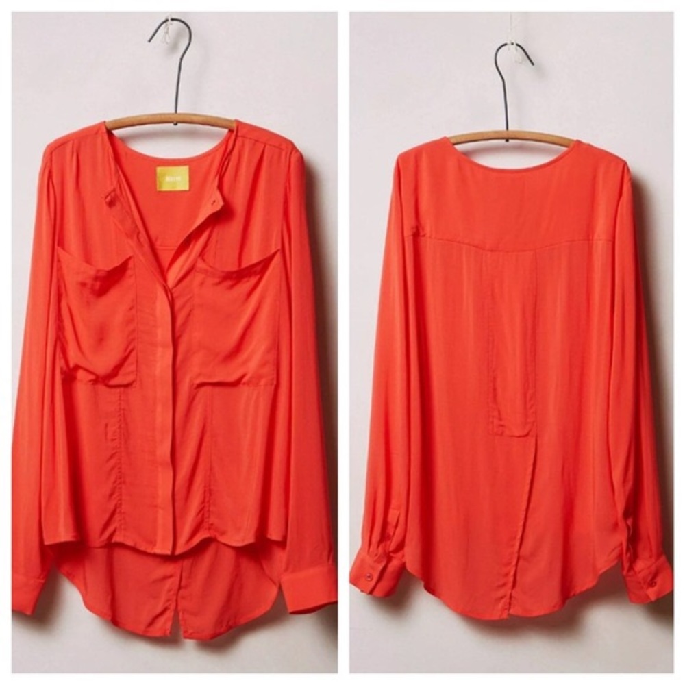 Anthropologie Maeve Clara Split Back Blouse